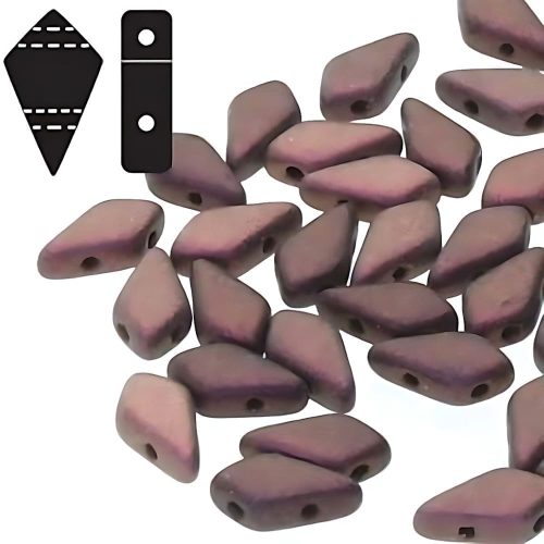 Kite Beads 2-Hole 9x5mm 9GM -  Polychrome Plum