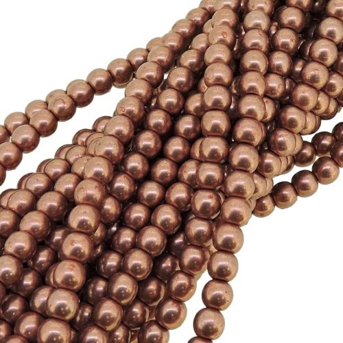 Czech Round Druk Beads 4mm - CT SM Blooming Dahlia 100pcs