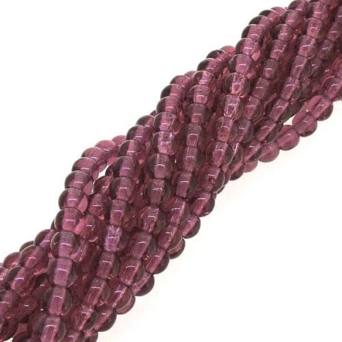 Czech Round Druk Beads 4mm - Fuchsia 100pcs