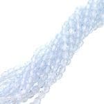 Fire Polished Faceted 3mm Round Beads 50pcs - Light Sapphire