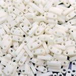 Miyuki Quarter Tila Beads 2-Hole 5x1.5mm Matte Opq Cream 7.2GM