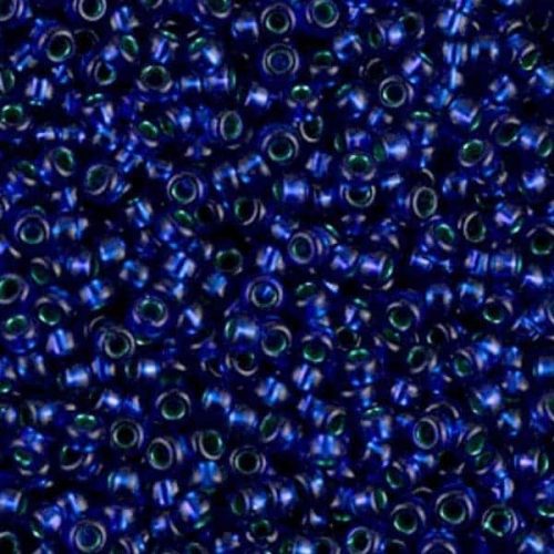 Miyuki Round Seed Beads Size 11/0 Metallic Emerald/Dk Sapph 24GM