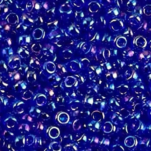Miyuki Round Seed Beads Size 11/0 TR Cobalt Blue AB 24GM