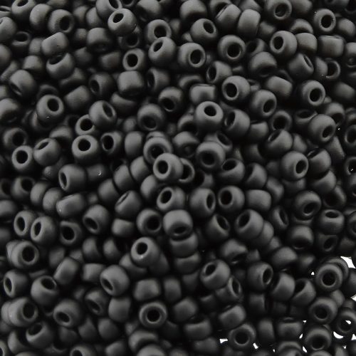 Miyuki Round Seed Beads Size 11/0 50GM Bulk Matte Jet Black