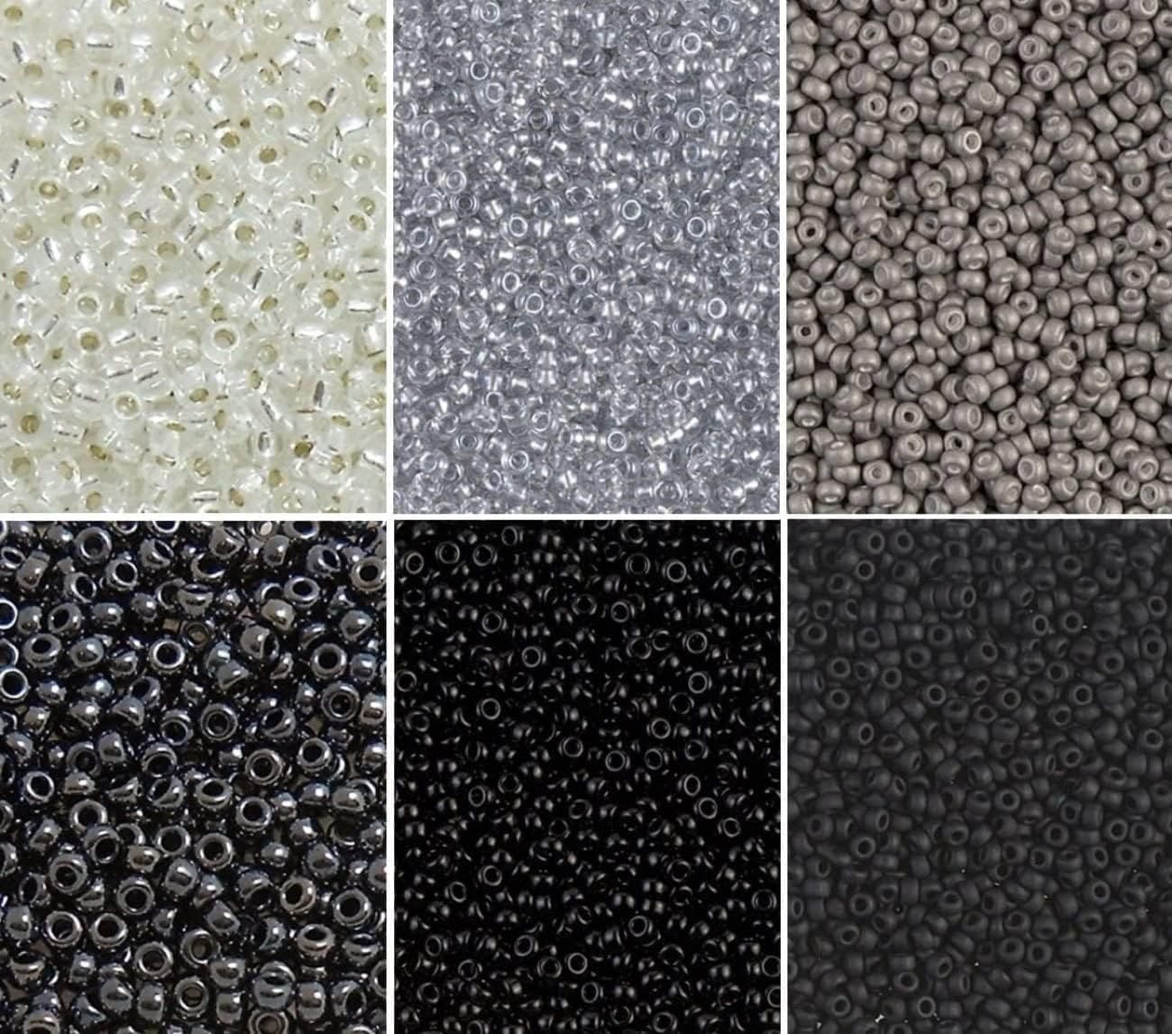 Miyuki Round Seed Beads Size 11/0 Tuxedo Combo
