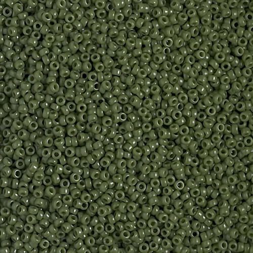 Miyuki Round Seed Beads 15/0 Opaque Avocado 8.2GM