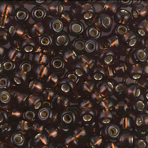 Miyuki Round Seed Beads 6/0 Silver Lined Dark Topaz 20GM