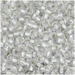 Miyuki Round Seed Beads Size 8/0 Silver Lined Crystal 22GM