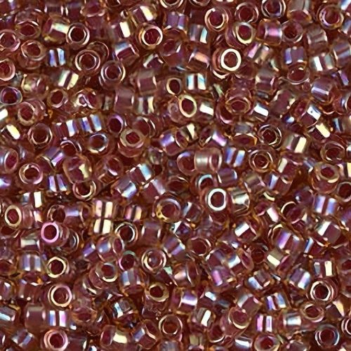 DB088 Miyuki Delica Seed Beads 11/0 Lined Topaz AB 7.2GM