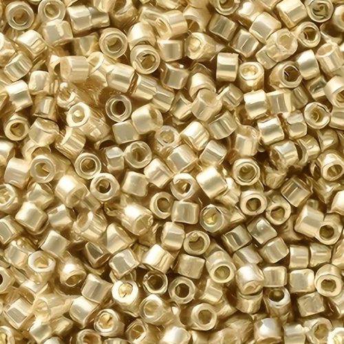 DB2501 Miyuki Delica Beads Size 11/0 Duracoat Glvnzd Pale Gold