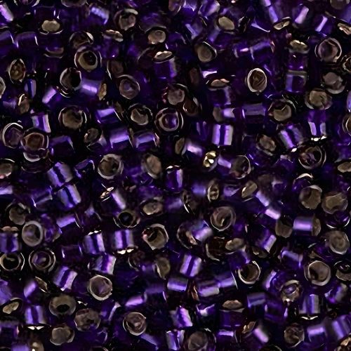 DB609 Miyuki Delica Seed Beads 11/0 Silver Lined Dk Purple  7.2G