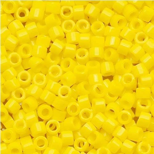 DB721 Miyuki Delica Seed Beads 11/0 Opaque Yellow 7GM