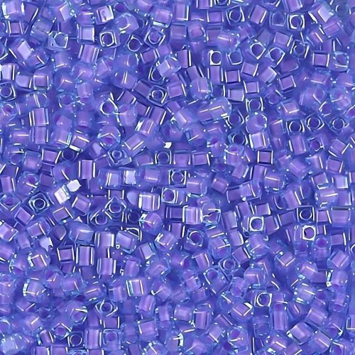 Miyuki Square Seed Beads 1.8mm, Lilac Lined Aqua 8.2GM
