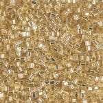 Miyuki Square Seed Beads 1.8mm, Silver Lined Gold 8.2GM