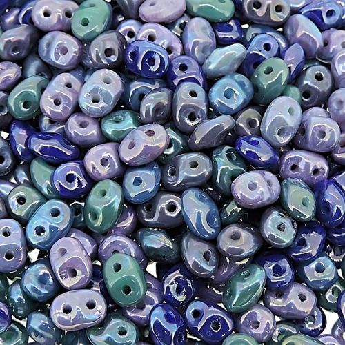 Czech SuperDuo Two-hole Beads 5x2.5mm Nebula Mix 24GM