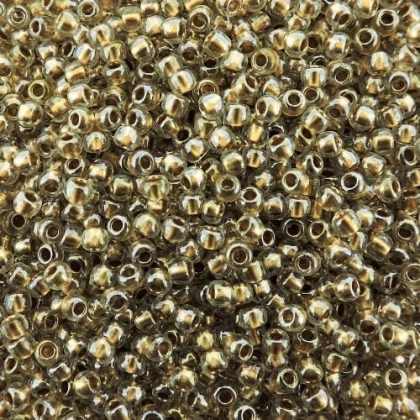 Seed Beads Round Size 11/0 28GM Bronze Lined Crystal